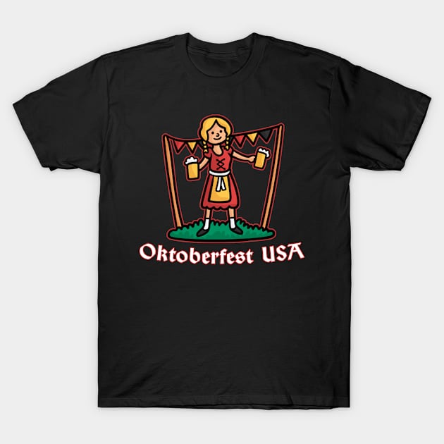 Oktoberfest Beerfest Woman Drinking Team T-Shirt by Epic Shirts